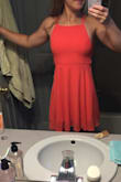 I loved this dress. It is so flattering and cute in the back, only downfall it may take help to tie up the back!
Otherwise, LOVE IT. - Kayla W.