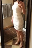 Love. It. Great fit and material.  I only wish I was 15 years younger to fully enjoy this dress.  I should have ordered a small instead of a medium - Erin H.