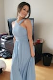 This dress is beautiful! It fit me perfectly (it is a little long but I'm only 5'1 so everything is long on me). The material is really nice. The colour is perfect! It was shipped to me really quickly. I am so happy I purchased this dress. It is sooo affordable for a bridesmaid dress. Seriously excited for my friend's wedding!! - Vanessa D.