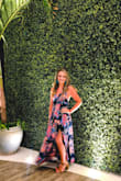 I wore this dress in Cancun and it was perfect! The material was really light weight so it was perfect in the humidity. The colors were so bright and fun! And the slit on the side adds some sass. I received a lot of compliments on it and would definitely recommend it! - Jenna S.