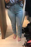 Sadly did not live up to my expectations. They look super cute online but in reality they're more like jeggings and run big. Not enough to size down probably but just enough to look baggy. They're also not very flattering. Can't recommend for the price - Charlotte S.