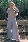 I'm obsessed with this two piece set! The fit is amazing and photograph so well. Would highly recommend this set! It's perfect for vacation or event. - Kelly D.