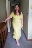 The color was not as pictured; it was a lighter yellow. The fit was great and comfortable. I wasn't in love with it, so I'm in the process of returning it. - Mai Y.