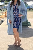 This dress was so perfect! I wore it for graduation, it was the perfect length and perfect snug fit. It hugged my body so nicely and wasn't overly body con! So pretty, got many compliments! - Snigdha P.