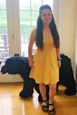 This dress is great. The color is nice, and I love the pattern. I do wish their was padding because my bra strap was quite visible. - Lauren H.