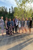 The flowy sleeves are so fun and fancy! The dress itself is comfortable and flattering, and the fabric was thick enough to not be see-through. I still wouldn't wear black or red undergarments with it. - Danielle T.