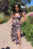 Wore this dress to a wedding at 32 weeks pregnant. Normally I would wear Xs or small. I am usually 5'2 and 130lbs. Being pregnant at 32 weeks I'm up to 150 lbs. The dress fit pretty good for being pregnant! Might not fit me in a couple more weeks though! - Marissa G.