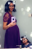 I love the length, material, the design and the best of all, the color. My favorite color is purple and this dress is perfect shade for my skin. It was for Our anniversary dinner and my husband loved it on me! Perfect fit. - Althea M.