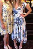 I wore this dress for my bridal shower. I had to size down from a small to an x-small. It was a little tight but with double sided tape it fit perfectly. - Mary