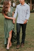 Shoes fit great and I love the color. I wore them for my engagement photos. They are pretty painful but I only wore them once and walked a few miles in them in Savannah. But the pain was worth it because look how cute. - Sarah G.