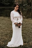I wore this dress for my May 2019 wedding and let me just say that this dress is absolutely beautiful! I received so many compliments! Truly not many people could believe the price when I told them. The material is thick and the dress is made extremely well. Fits true to size-I am a small in most all of the tops and dresses that I wear. I am 5 foot tall and wore 4 inch heels. I still had to hem about an inch off the bottom of the dress. I included two photos so you can see the front and the back. I ordered a belt from David's Bridal but did not attach it to the dress. I had a second, shorter dress (also from Lulus!) that I changed into and wanted to be able to wear the belt with that one as well. Also, I wore spanx underneath to prevent shadowing and I would highly recommend that. I am so glad I went with this dress! - Nicole K.