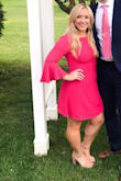This was a great wedding guest dress! It's loose enough to dance and be comfortable in, but very flattering. The arms/chest areas were a little tight on me, but I managed. - Cassandra R.