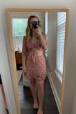 This is the most flattering two piece dress. It's perfect for summer or a night out on the town. The material is such good quality. You don't even need to wear a bra! I'm am so beyond happy about this purchase. I'm normally between a XS and S and glad I went to the XS. - Shelby P.