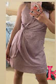 The dress looks cute. The material is just ok. Need to return it and order bigger size. It's tight - I was a bit worried when I put my shoes on and off - afraid I would break the zip or tear up the dress. I have been buying clothes from Lulus for more than a year. Yeah, it's not the first time having tight dress like this. It happened two times for the past 6 months. - Sisilia T.