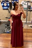 I wore this dress in burgundy size large to my boyfriend's very luxurious Christmas work party & everyone was asking me where my dress was from! I wore a strapless sticky push up bra from Target with it & it made my bust look phenomenal. ;) This is the fourth formal maxi dress that I've purchased for formal occasions. Lulus never ceases to disappoint me! - Marcella S.