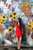I love the colour of this dress! It's cute, very comfortable, a great length, and it fits perfectly. - Brittany