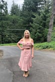 I wore this dress to a wedding, and it was a hit! I can totally dress it up or down. Fit well though the skirt ran a little large, but it still fit well overall!  Will be ordering in black now! - Kimberly W.