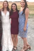 The fit was perfect. I am a bit curvier at my hips, and it didn't ride up one bit! It was hot out that day and you couldn't even tell I was sweating. The material was very lightweight. Perfect for a wedding or a date night. - Hilary C.
