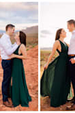 I bought this for my upcoming engagement photos and tried it on as soon as I got it. I was really on the fence about going S/M but glad I went with the medium. It's snug over the ribs but doesn't look baggy anywhere else. High quality fabric that feels just flowy enough. - Amanda M.