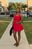 This dress was quality straight out the package. The material is sturdy and gives weight to the skirted part so it hangs beautifully. The skirt keeps that A-line naturally (which really makes it great for spinning; caution: if you spin, underwear will be shown). I always get compliments on this dress when I wear it. - Desiree C.