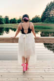 I LOVE these shoes! I am a pink loving gal and these were the perfect pop of color for my formal dress and then I found the exact same color pink dress that I wore to my graduation! And these shoes were spotted by everyone I knew from the stage! The reviews said to order a size up but I was dumb and didn't listen but I should have. I have very small feet but these were squeezing me a little. Not enough to quit wearing them though! - Claire M.