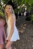 *actually 29 inch hips but wouldn't let me select smaller*
The dress fit great in the mid section and in the bust, but the straps were a little loose and it was quite long. I had it hemmed and the straps tightened and it fit perfectly! I wore it to my university graduation and it looked great. Wasn't see-through and was a nice material. - Loghan M.