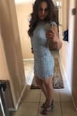 Absolutely loved this dress!!! I wore it for a wedding and received so many compliments. I often have trouble finding dresses that fit correctly. However this one fit almost perfect. It was slightly large in the mid section but I wouldn't change the size. Loved the open back look! - Alex K.