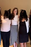 I bought this as a summer skirt & it's so versatile! I wore it with a crop white top for a baby shower and it worked perfectly. The waist has some elastic in it so it is flexible in the fit but I ordered my usual small & it's perfect! - Andrea P.