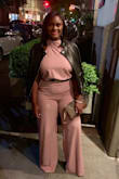 I wore this to a friends surprise birthday party dinner and it was perfect. It's super comfortable. I'm 5'5" but since I wore it with 4 inches heels I didn't have to get it hem but I'm smaller on the top so I did have to get that part taken. - Jerica B.