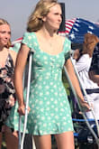 I ordered this for my daughter's 8th grade promotion. She has a severe ankle sprain and was really bummed about being on crutches for her promotion. This dress made her feel so much better, and it looks perfect on her! - Traci V.