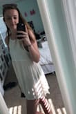 This coverup is the perfect coverup because it's lightweight and flowy. It's pretty short and very see-through so I would only ever use it as a swim coverup and not as a dress otherwise. I really love it for going to the pool! I feel so cute in it. - Taylor F.