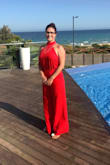 Great Jumper. Legs were very long and knew I was wearing flats with it so I did have the outfit altered to hem the legs. Lots of compliments. Can't wait to wear it again. - Roxanne B.