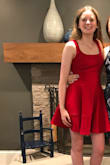 This dress was very comfortable, fit true to size, and was exactly as pictured. The fabric has a bit of give which was nice. I loved the flare style and the color red was rich and fun! - Allison W.