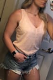 This is a great summer tank! Pairs great with cutoff shorts and a tan. Super comfy. You could probably size down depending on the fit you want. I normally order mediums but in tops like this with more flow to them I size down to Smalls. - Haley M.