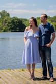 Material is really nice, good fit, and comfortable. The pockets add a nice touch. It was a perfect dress for my engagement photos! - Dana G.
