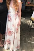 I wore this to my bridal shower. I know everyone compliments you on that day, but so many of them were about this dress. Everyone kept saying it fit me like it was made for me, which is secretly because of the wrap feature and adjustable straps. Anyone can make this dress look like it was meant for them! 

While I wouldn't wear it to a wedding, I can definitely wear this again for a special occasion and not be an all white dress I'll never wear again. It so comfortable and fits perfectly length wise if your 5'7" wearing 2+ inch heels. It swishes a little due to the lining but nothing crazy noticeable. - Shannon G.