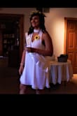 This was the perfect dress for my bridal shower. I always have to try things on when shopping but took a leap of faith with this one, and it turned out perfectly. I got so many compliments on it! It is true to size. - Morgan M.