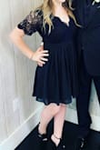 First time ordering from Lulus and it was perfect! After reading reviews I went with the Large over the medium, and I'm happy I did. It was a little loose in the chest, but I would prefer that than too tight. The length was just above the knees, great for dancing. Overall perfect dress and true to size. - Shawn F.