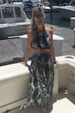 Beautiful two piece but miles too long. Made for a lady 6' in stature. Cost me $28 to have it shortened. That hurt a bit! HOWEVER, outfit is SO comfortable and I receive so many complements because it is gorgeous and cool! - Tracy C.