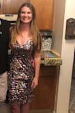 I had been eyeing this dress leading up to NYE but didn't want to spend the money on a new dress I didn't really need. So of course when it went on sale I HAD to buy it. The sequins can be a little uncomfortable but honestly that's to be expected. It is such a fun dress! - Caitlin P.