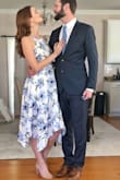This dress was absolutely gorgeous! I ordered a small, but I had to return because it was way too big. The extra small fit perfectly. I wore this to a graduation event, and it was really comfortable. I had to iron pretty thoroughly as it came very wrinkled, but that's not a big deal. - Suzy W.