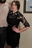 This dress is just revealing enough to be sexy while not overdoing it. I got away with wearing a normal black bra with it since it blended in with the material, which is great because I definitely needed the extra support. Very cute so I may get this in another color. - Shannon H.