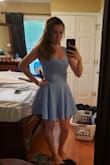 I absolutely love the way the dress fits and the style and cut. I wish they would make more dresses like this, BUT the fabric makes this dress very casual. I would return it if I weren't in a tight time line. It is like thick athletic wear fabric and seems really tacky to make a dress out of. - Jennifer R.