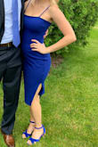 I loved this dress. Comfortable fabric, true to size, and great color! I bought the blue. Awesome for a wedding. - Emma D.