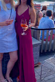 Loved this jumpsuit and fit like a glove. Only one complaint, it was super long even with my high wedges... - Victoria P.