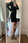 Very cute dress... goes up a little when walking due to my bigger hips and butt I'm guessing . - Nicole H.