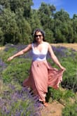 This skirt is really cute. Fits great! Light and flowy. Pretty color. - Robin B.
