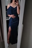 I'm really short, so I do need to get it hemmed a little bit, but I expected that haha. Dress fit just right as it hugged my hips but it was still loose enough, especially around my stomach, so I can move around and not have to worry about it being too tight that everything shows (if you know what I mean). Besides the amazing dress, customer service was impeccable. I have shopped online many times on many different sites and Lulus is definitely one of my top favorite customer service departments as I did economy shipping not realizing till after I have paid that 30 business days was the day before my ball, so I emailed Lulus explaining my situation and they replied really fast, and although they said that it had already been shipped out and that they couldn't do anything about it, I received my order within 6 days and found out that IT WAS changed to express shipping. I cannot thank Lulus enough. This was my first time purchasing something from Lulus, and I definitely see myself coming back for another purchase. - Geline F.