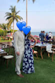 This dress was perfect for a beach wedding. It hugs in all the right places while still being flowy enough not to be worried about eating too much or being able to dance. The dress just skims the floor with 3.5 inch wedges on (I am 5'5.5 for reference). One thing to note is that the strings are sewn into the top of the dress, so they are not adjustable. This wasn't a problem for me because the dress fit pretty snugly in the bust area. - Kate M.