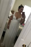 I ordered this dress for my Laguna Beach elopement next month and it was gorgeous! Unfortunately since I have a bigger bust and a broader back the top did not work. Maybe I needed a size up, but ultimately ended up going with a different dress. Wanted to write a review anyways so any other large-chested ladies might take the advice, was to the point that I worried I would have a nip slip if I wore this for the wedding! Not what you want to worry about! - Maddie C.